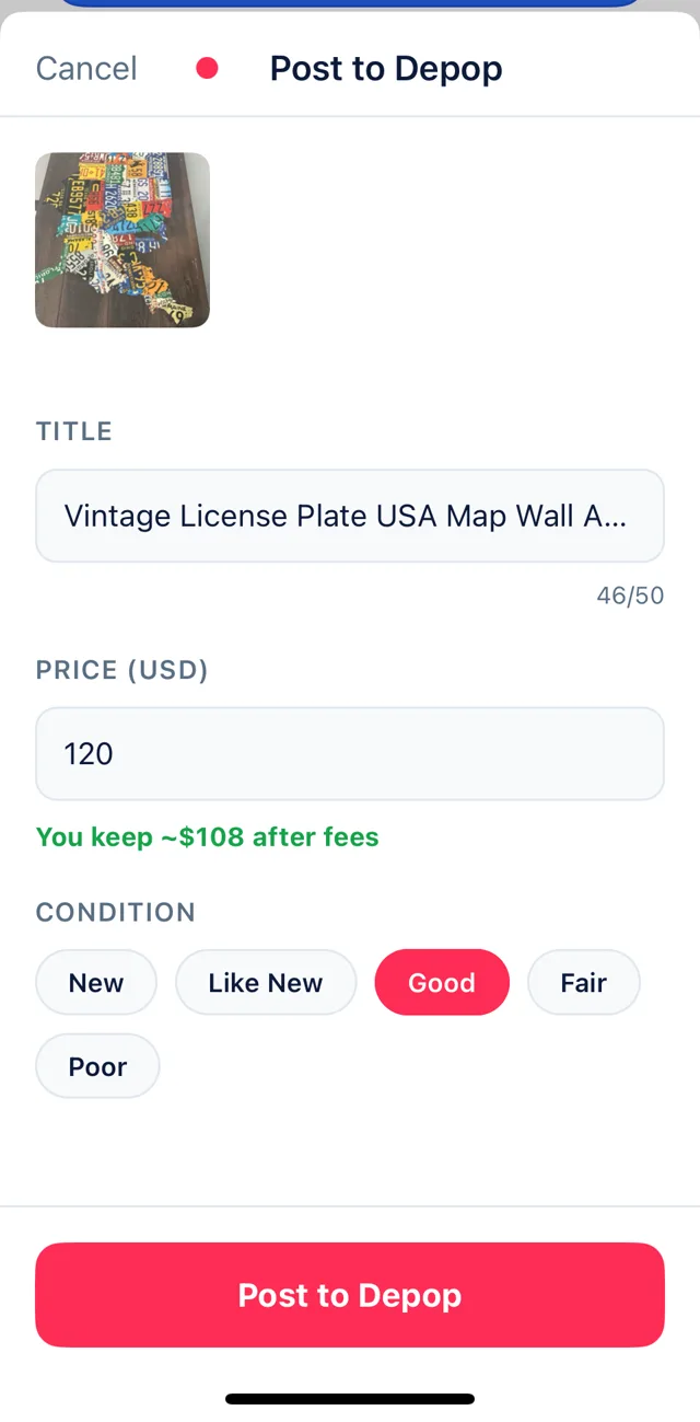 One-tap cross-listing